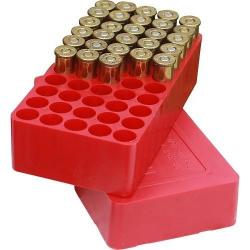 Boîte de rangement MTM J-50 Rouge pour 50 munitions 38 / 357