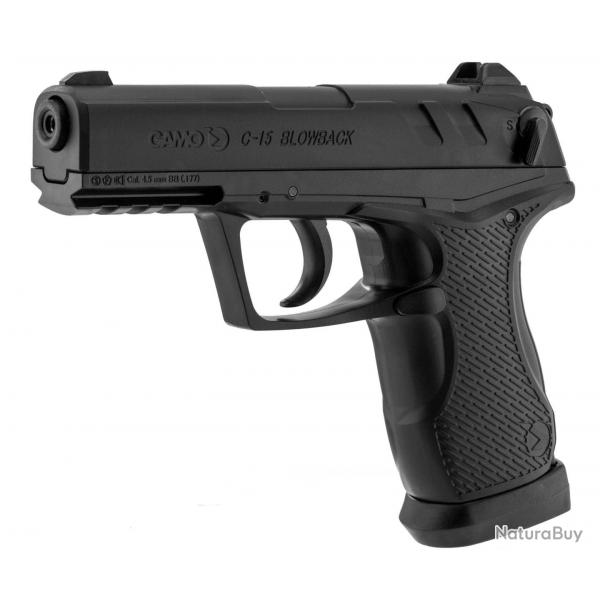 Pistolet  plombs CO2 Calibre 4.5mm Gamo C15 Blowback