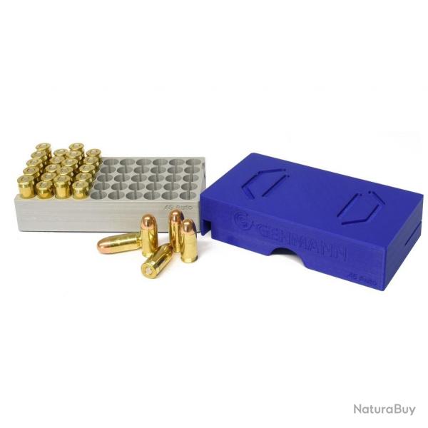 Bote de rangement Gehmann pour 50 munitions 45 ACP