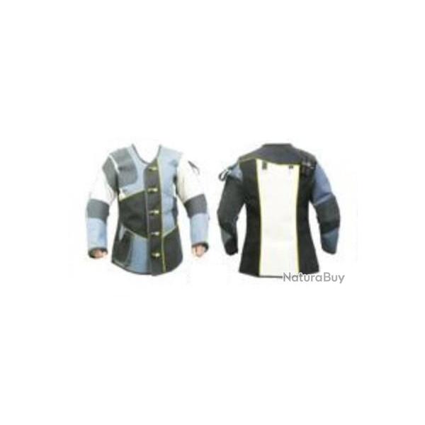 Veste de tir gaucher Starget Shooting noire grise blanche jaune