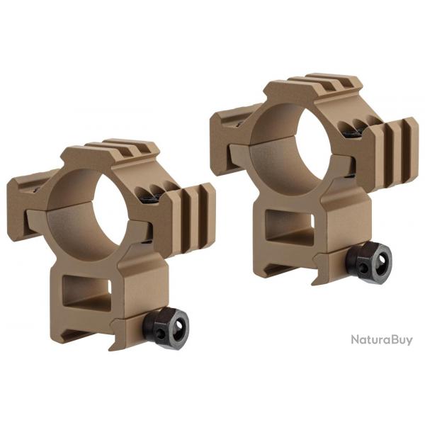 PAIRE DE COLLIERS DE MONTAGE PICATINNY - DIAMTRE 30 MM FDE