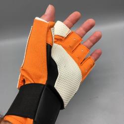 Gant de tir coupé STARGET Orange Blanc pour tireur droitier