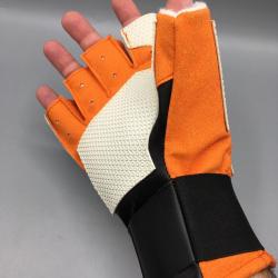 Gant de tir coupé STARGET Orange Blanc pour tireur Gaucher