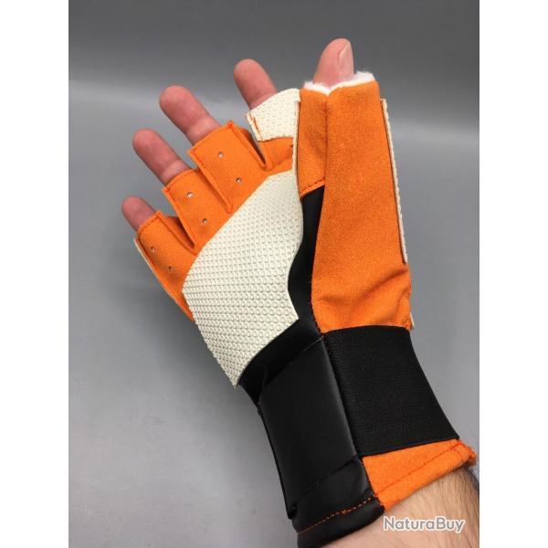 Gant de tir coup STARGET Orange Blanc pour tireur Gaucher