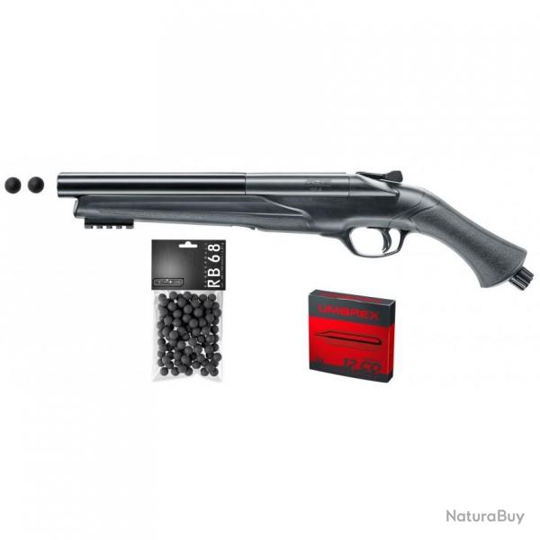 PACK PRET A TIRER T4E CAL 68 7.5J (100 BILLES ET 5 CARTOUCHES CO2)