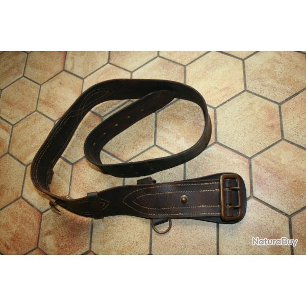 Ceinturon cuir rglementaire d'officier de l'arme Francaise