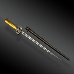 EPEE-BAÏONNETTE LEBEL modèle 1886-15 - Poignée laiton, avec fourreau France XIXème siècle