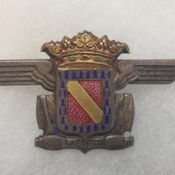 FRANCE MARINE - INSIGNE PORTE-AVIONS LA FAYETTE M.505 Fabrication émail Courtois Paris (grand modèle