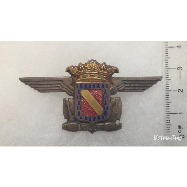 FRANCE MARINE - INSIGNE PORTE-AVIONS LA FAYETTE M.505 Fabrication émail Courtois Paris (grand modèle