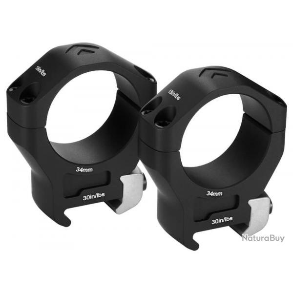 MONTAGE LUNETTE ARKEN HALO Ti 34mm PROFILE HAUT WEAVER/PICATINNY