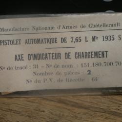 Sachet de 2 Axes d'indicateur de chargement de PA 35 S, fabrication Manuf de Chatellerault