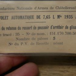Sachet de 5 goupilles de retenue du ressort de poussoir d'arrêtoir de glissière de PA 35 S