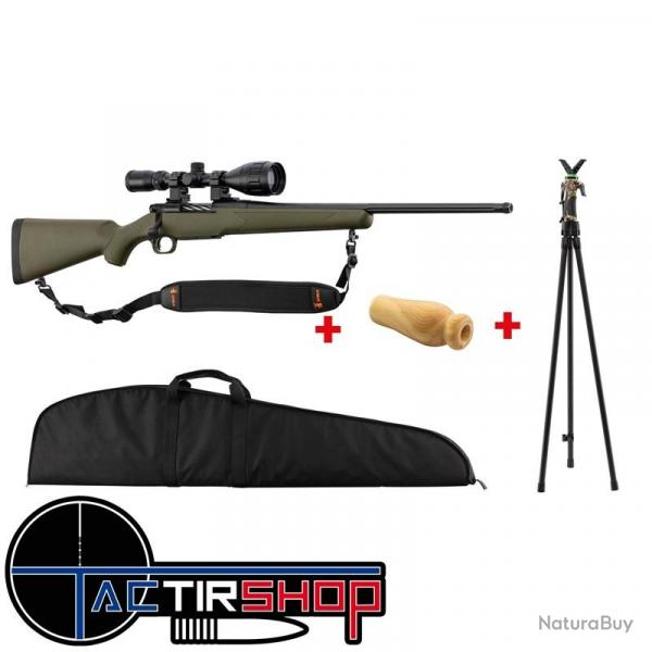 Pack Carabine Mossberg Patriot Green .243 Win spcial renard