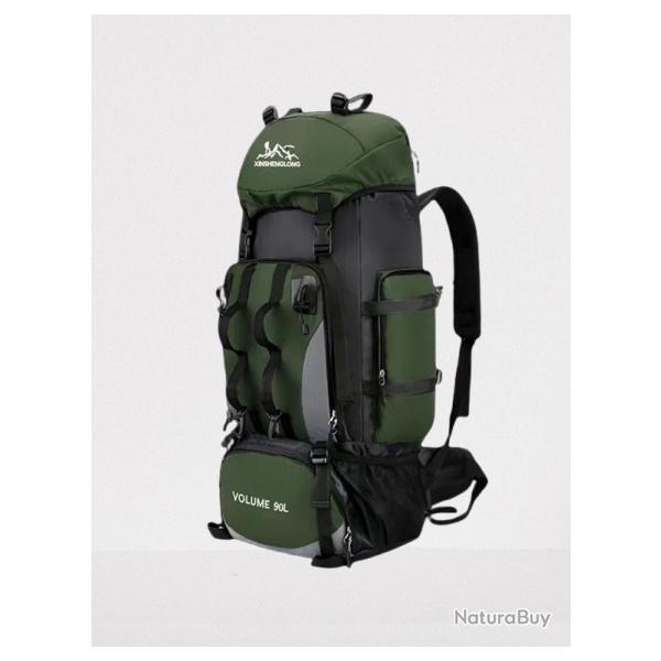 Sac  Dos de Randonne 90L Etanche Oxford Rsistant Trekking Camping Escalade Voyage Plein Air Vert
