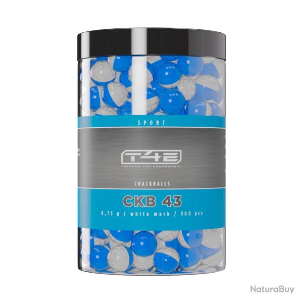 Munition Umarex T4E Billes CRAIE BLANCHE CAL.43 X500