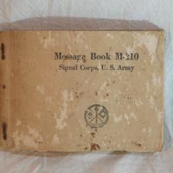AIRBORNE US ARMY - Message book US ARMY SIGNAL CORPS transmissions M210 - AMF25MSG001  Rare carnet d