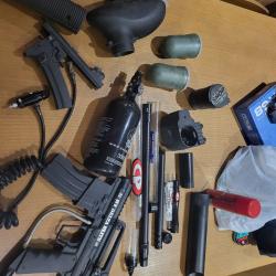 Vends pack paintball, BT delta élite, canon CP , leaders, pots , 2 masques dye I4 , bouteilles ...