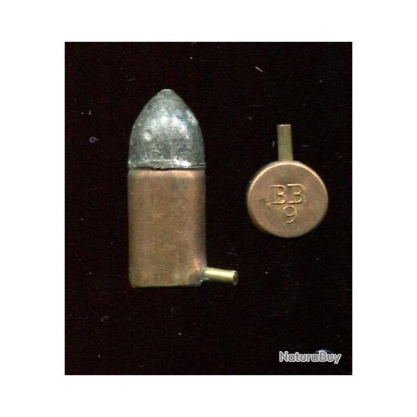 9 mm  broche - marquage en relief : BB 9