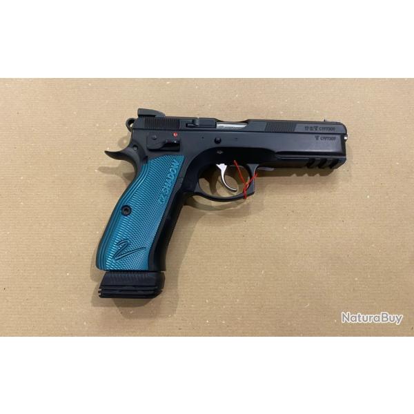 Pistolet CZ 75 Shadow SP-01 Cal. 9x19mm + plaquettes de Shadow 2 Bleues