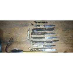 Lot de 9 couteaux dont laguioles