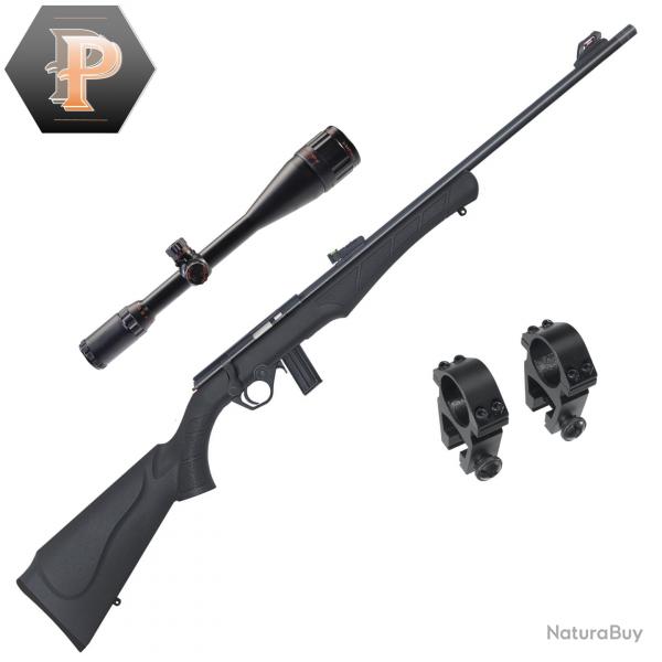 Vente Flash ! Carabine Rossi 8122 Synthtique Cal.22LR + Lunette Lynx 6-24X50 + Collier Lynx vf25