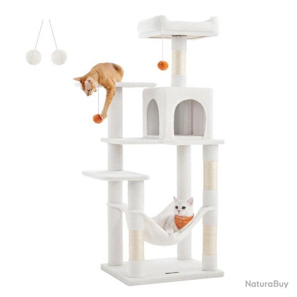 Arbre à chat hamac tour de jeux 143 cm gris clair 12_0003851