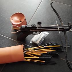 Pistolet arbalète, 36 flèches, 3 cordes