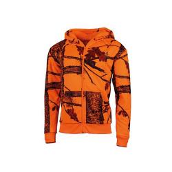 Sweat à capuche enfant fluo Treeland zippé polaire