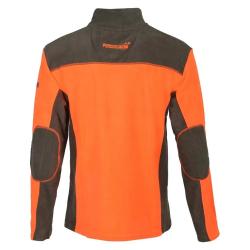 Polaire Percussion Orange 220g m² Polyester Col Zippé CE