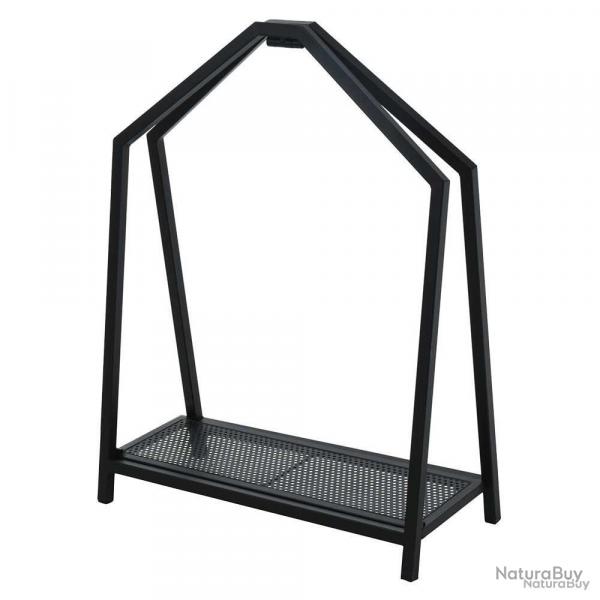 Porte bches mtal pliable 58 x 24 x 78 cm