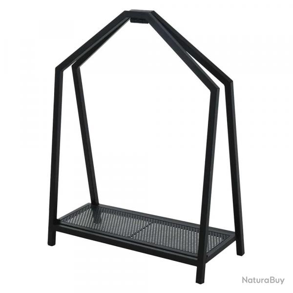 Porte bches mtal pliable 58x24x78cm
