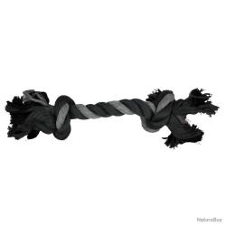 Jouet noeud en coton pour chien - Accessoire mordillage naturel