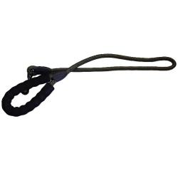 Longe réfléchissante nylon kaki 120x1,2cm pour chien