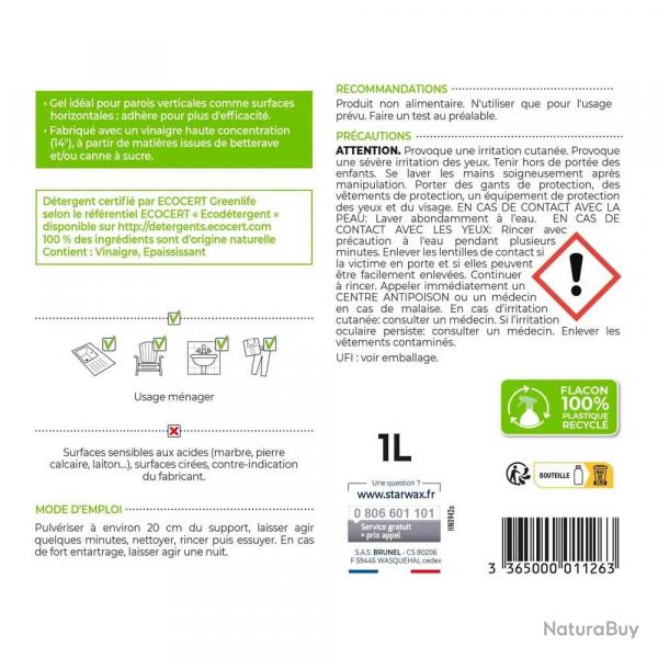 Gel au vinaigre 14 1L Starwax