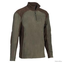 Polo Percussion polaire kaki 220g m² col zippé renforts