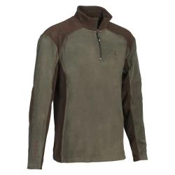 Polaire Percussion kaki 220g m² col zippé renforts