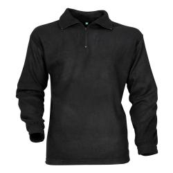 Chemise F1 Polaire Noir 220g m² Col Zippé Polyester