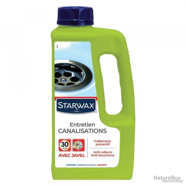 Nettoyant canalisation javel Starwax anti-dpts action 30min 1L