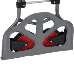 Chariot pliable acier 60kg 80x385x710mm plaque 386x240mm