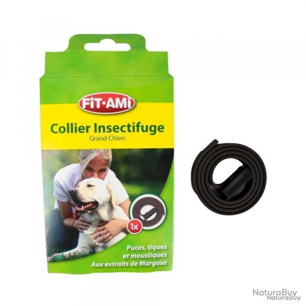 Collier insectifuge ajustable 50-75cm anti-parasites chien chat