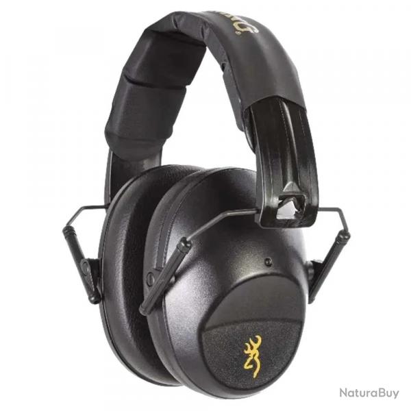 Casque Protection Compact Noir Pliable Tir Sportif Chasse