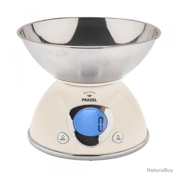 Balance digitale vintage 5kg inox bol 1.2L précision 1g