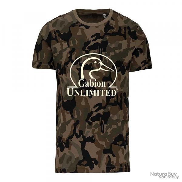 T-shirt camo Woodland 100% coton 145g coupe droite