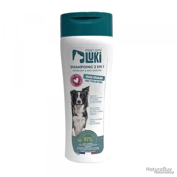Shampoing 2 en 1 anti-odeurs pour chiens 300ml