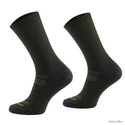 Chaussettes mérino anti-tiques kaki