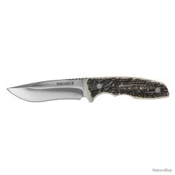 Couteau droit lame 10cm acier inox 420A manche imitation corne