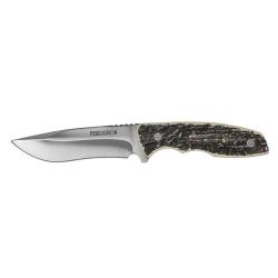 Couteau droit lame 10cm acier inox 420A manche imitation corne