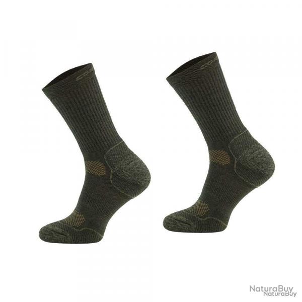 Chaussettes mrino performances kaki