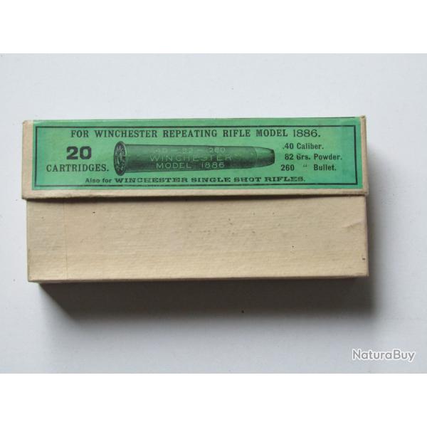 Boite de cartouche pour WINCHESTER 1886 cal 40/82