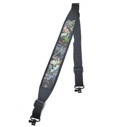 Sangle d'Epaule Rembourrée pour Fusil Réglable 22-45" Nylon Etanche Confort Chasse et Tir Vert Camo